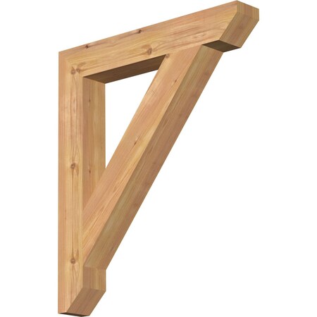 Ekena Millwork Traditional Slat Smooth Bracket, Western Red Cedar, 3 1/2"W x 24"D x 28"H BKT04X24X28TRA06SWR
